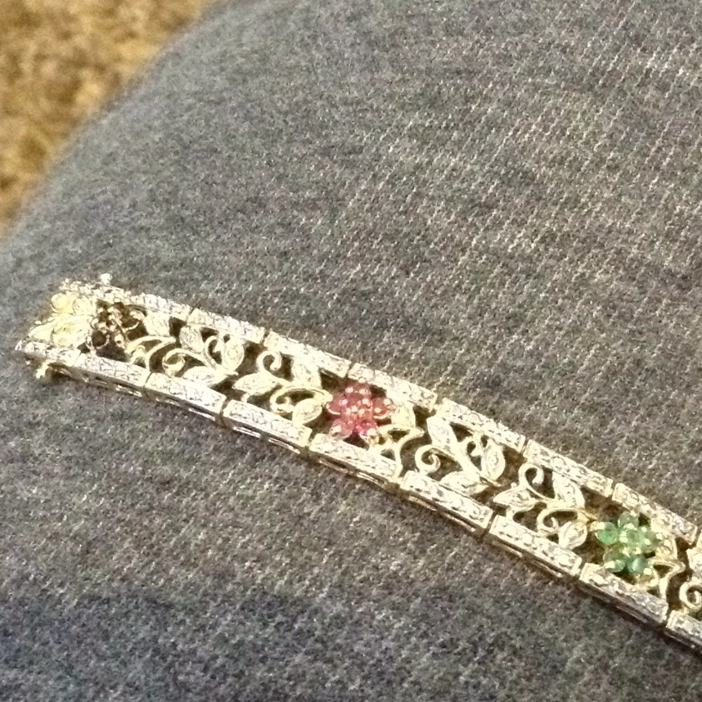 ๐BUY NOW ๐คชRuby, Emerald & Sapphire Tennis bracelet - Picture 5 of 5